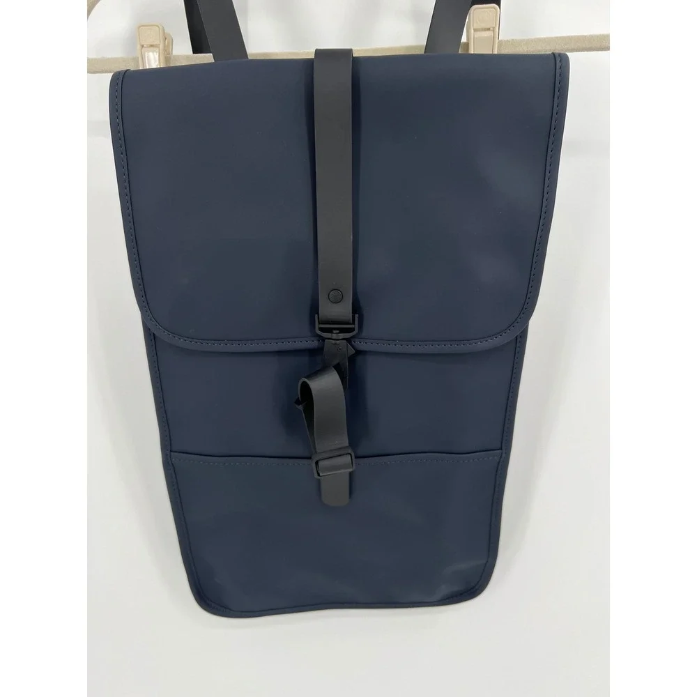 Rains Backpack Mini Navy Blue Waterproof Laptop Rucksack 13020 Modern Minimalist